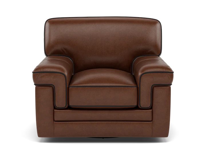 Piper Leather Swivel Chair