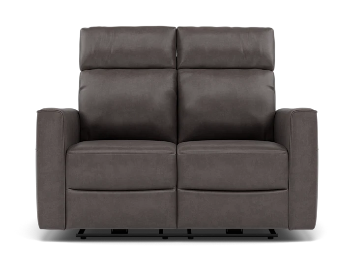 Flipper Leather Power Headrest Reclining Loveseat