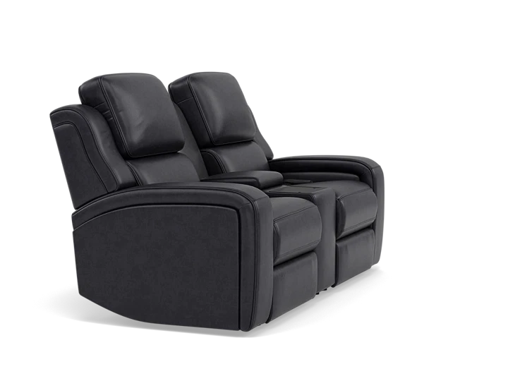 Liam Leather Fully Loaded Zero Gravity Console Reclining Loveseat