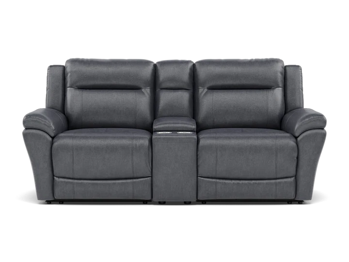 Madrid 3-Pc. Leather Power Reclining Wall Saver Console Loveseat