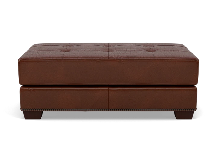 Edmund Leather Cocktail Ottoman