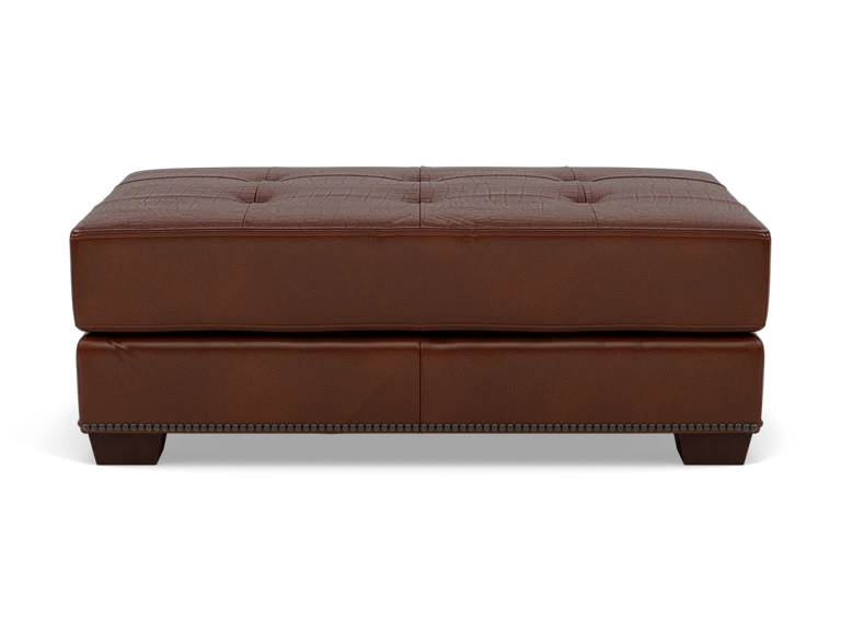 Edmund Leather Cocktail Ottoman