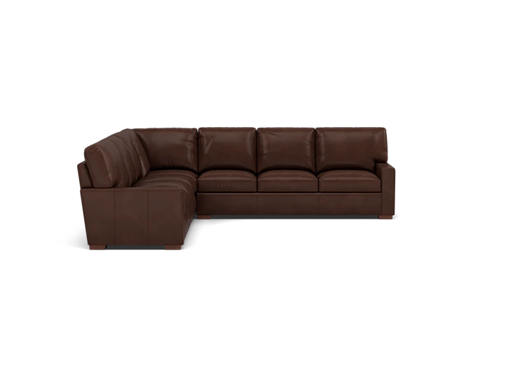 George 3-Pc. Leather Sectional