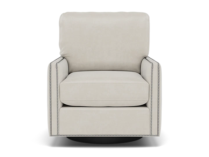 True Custom Leather Swivel Chair