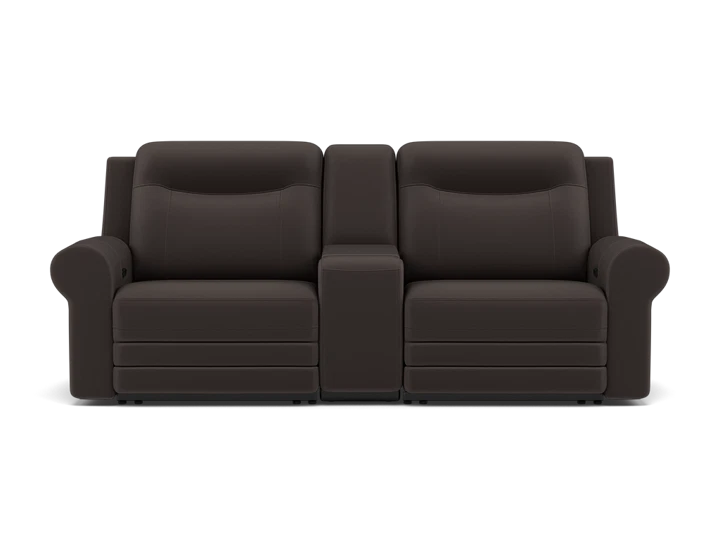 Candice 3-Pc. Leather Power Headrest Zero Gravity Reclining Console Loveseat