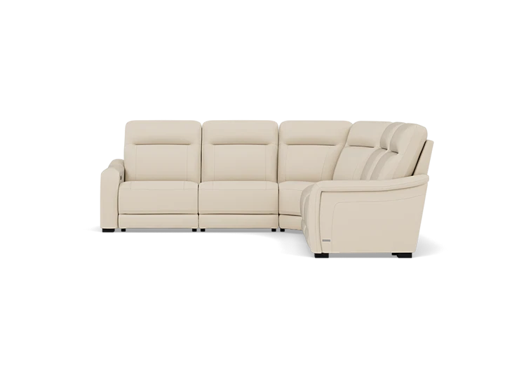 Drew & Jonathan Home Drew And Jonathan Home Newport 5-Pc. Leather Power Headrest Reclining Modular