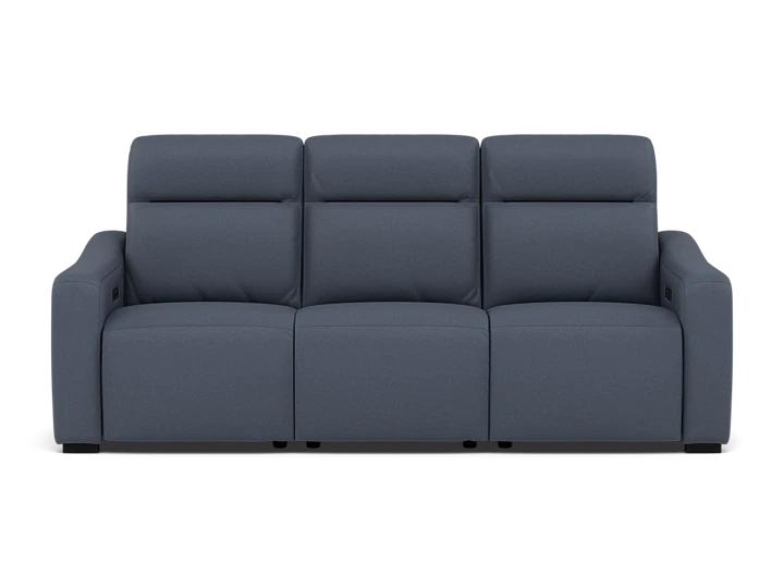 Kaden 3Pc Leather Power Headrest Reclining Sofa With Drop Down Table & Charging