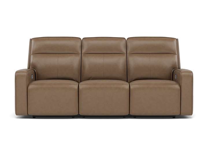 Nixie Leather Fully Loaded Reclining Sofa