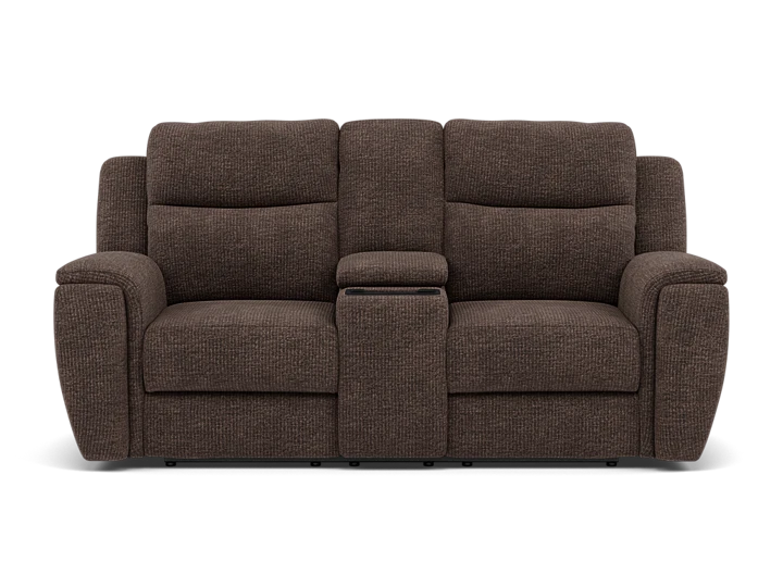 Aubrey Fully Loaded Zero Gravity Console Reclining Loveseat With SoCozi