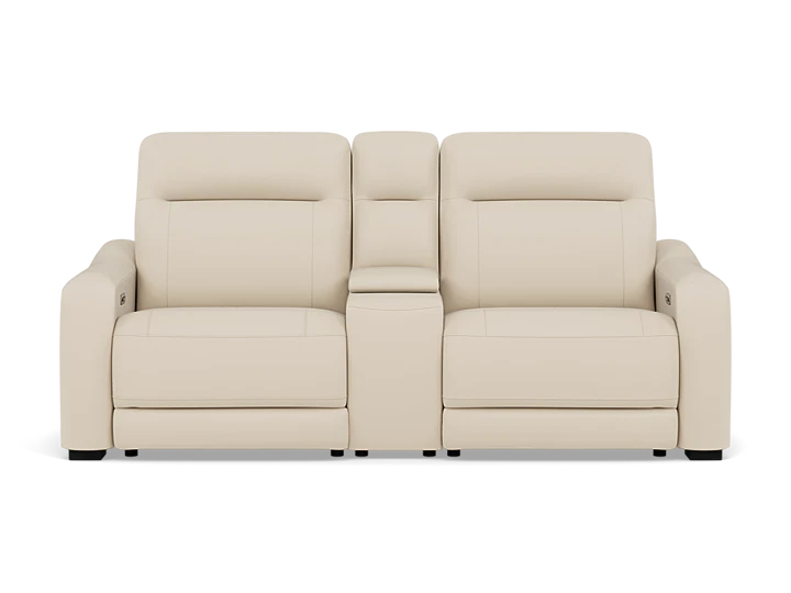 Drew & Jonathan Home Drew And Jonathan Home Newport 3-Pc. Leather Power Headrest Console Reclining L