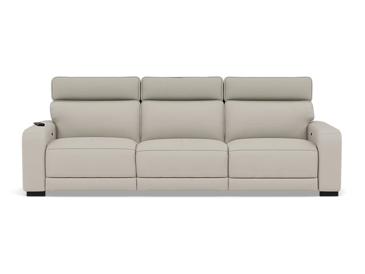Percy Leather 3-Pc. Fully Loaded Wall Saver Reclining Sofa With Immersive Audio, Heat And Massage