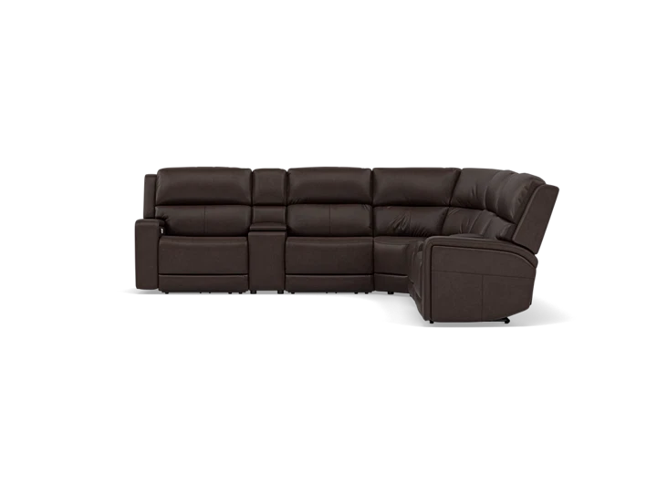 Flexsteel Harbor 7-Pc. Fully Loaded Reclining Modular With Heat and Massage