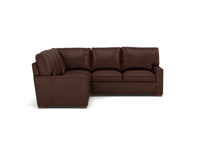 George 3-Pc. Leather Sectional