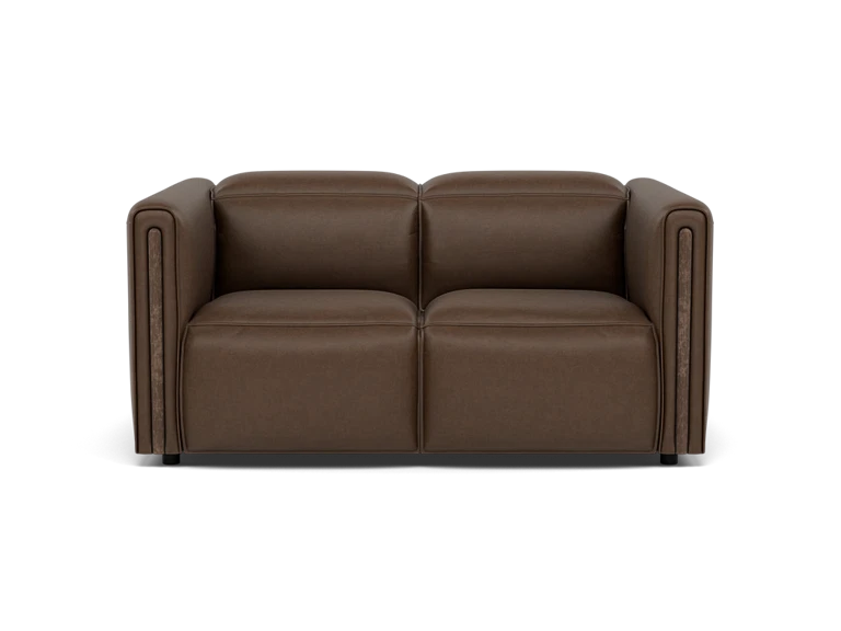 Dallas Leather Power Headrest Wall Saver Reclining Loveseat in Portobello