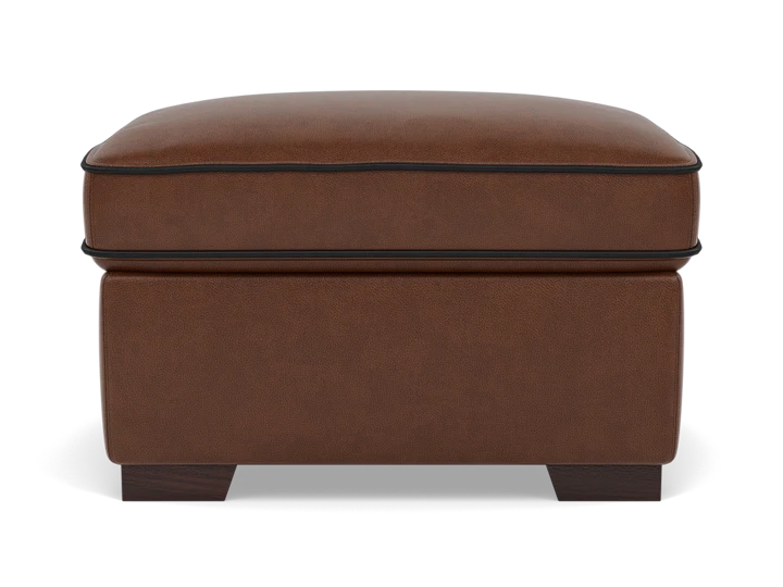 Piper Leather Ottoman