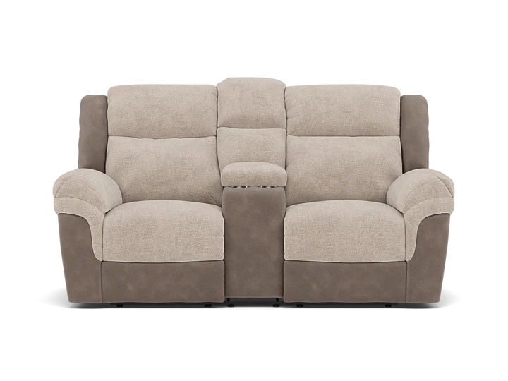 Howard Power Headrest Reclining Console Loveseat