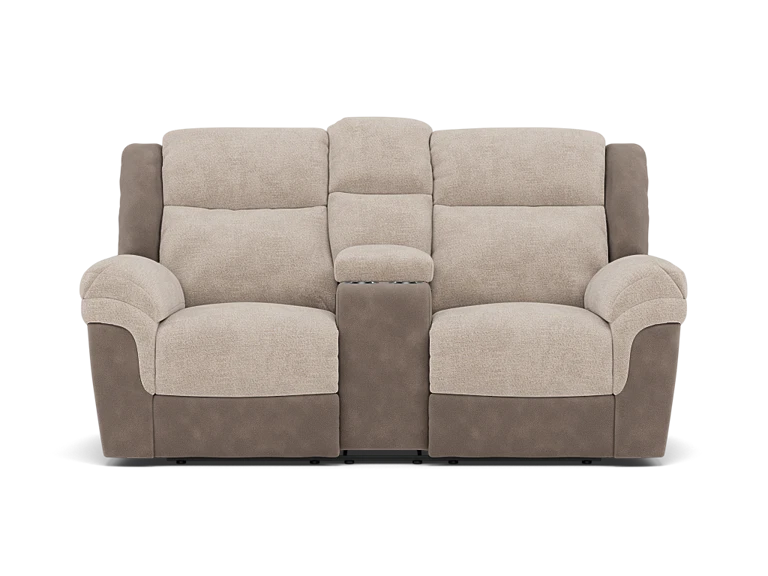 Howard Power Headrest Reclining Console Loveseat