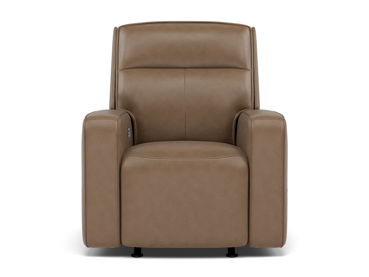 Nixie Leather Fully Loaded Glider Recliner