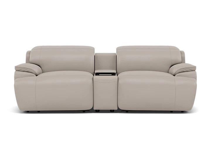 Carrie 3-Pc. Leather Zero Gravity Power Headrest Reclining Loveseat With Console Refrigerator