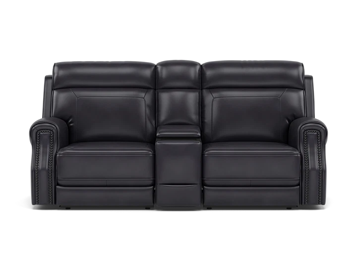 Kinston 3Pc Leather Fully Loaded Zero Gravity Reclining Console Loveseat With Heat,Massage & Charger