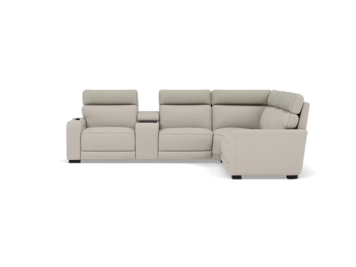Percy Leather 6-Pc. Fully Loaded Wall Saver Modular With Immersive Audio, Heat And Massage