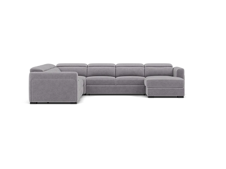 Surround 6-Pc. Fully Loaded Reclining Chaise Sectional With Sleeper And Bluetooth Speakers