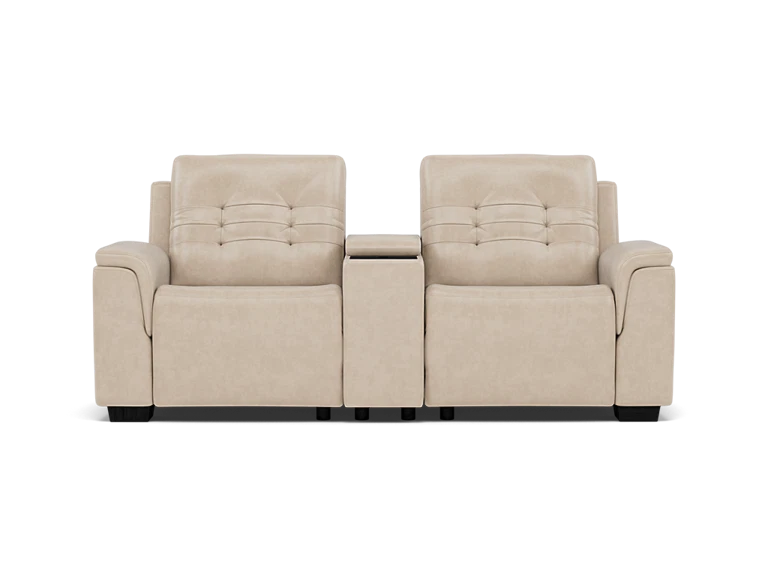 Nora 3-Pc. Leather Power Headrest Reclining Console Loveseat