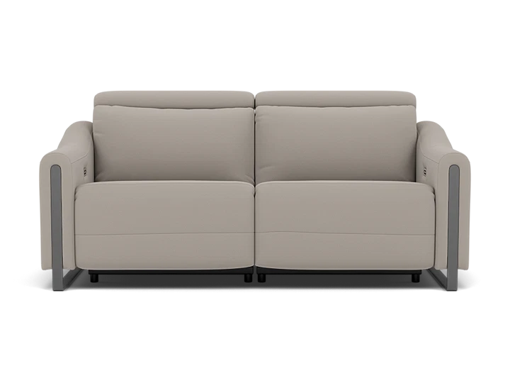 Reed 2-Pc. Leather Wide Power Headrest Wall Saver Reclining Sofa