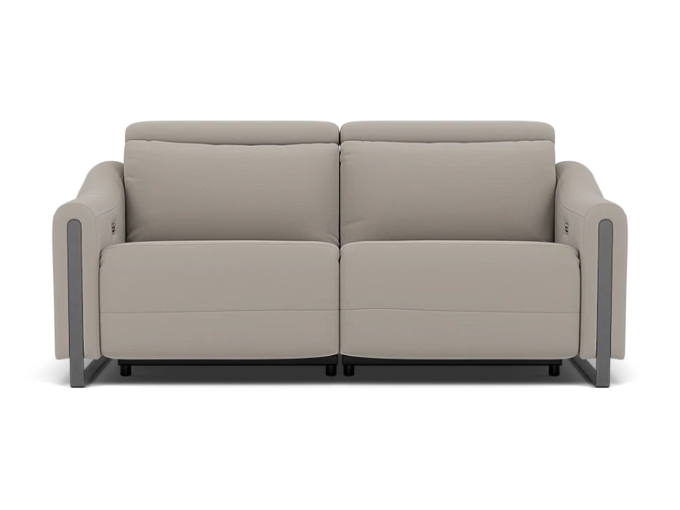 Reed 2-Pc. Leather Wide Power Headrest Wall Saver Reclining Sofa