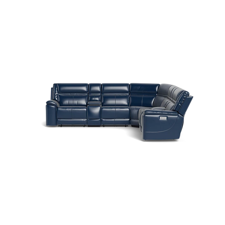 Duke 7-Pc. Leather Fully Loaded Zero Gravity Reclining Modular With Hidden Cupholders