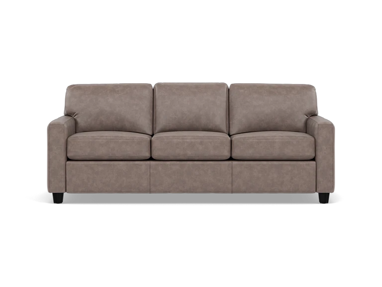 Sacramento Leather Medium Track Arm Sofa