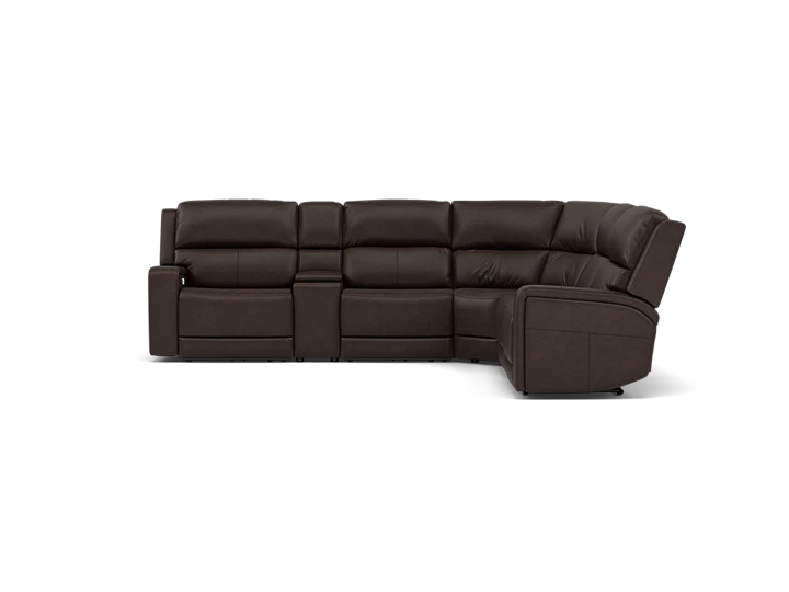 Flexsteel Harbor 6-Pc. Fully Loaded Reclining Modular With Heat and Massage