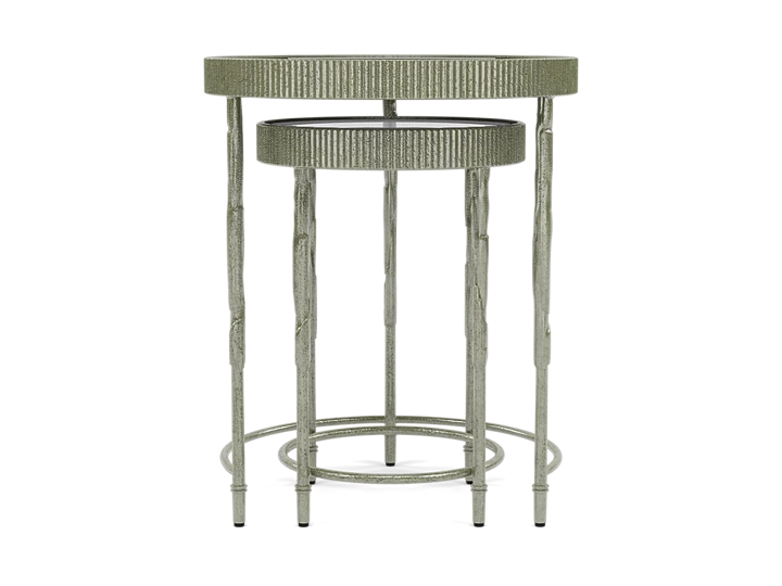 Grand Luxe Silver Nesting Tables