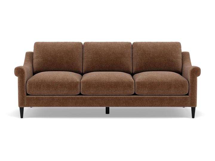 Hertz Sloped Roll Arm Sofa Plus With Pluma Plush Cushions
