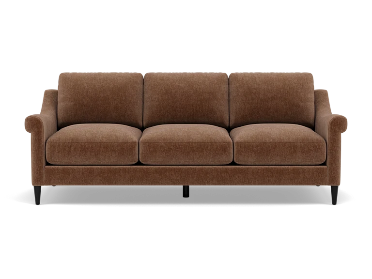 Hertz Sloped Roll Arm Sofa Plus With Pluma Plush Cushions