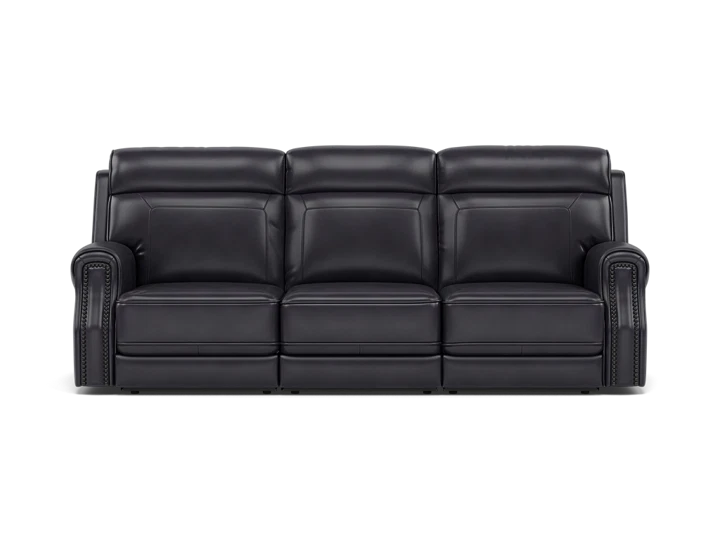 Kinston 3-Pc. Leather Fully Loaded Zero Gravity Reclining Sofa With Heat And Massage