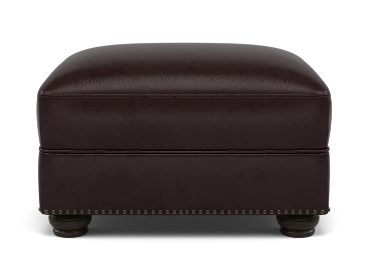 Clarence Leather Ottoman