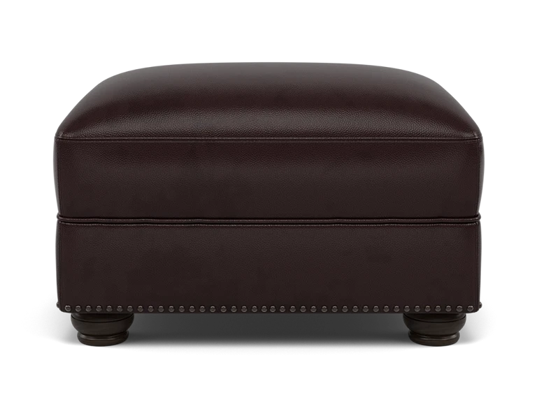 Clarence Leather Ottoman