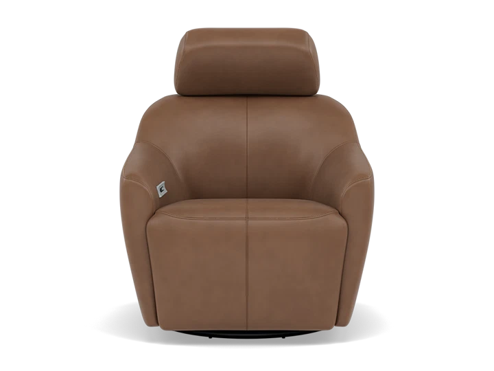 Walker Leather Power Swivel Recliner