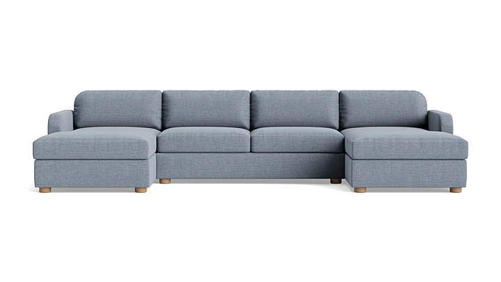 Archie Double Chaise Sectional rendering