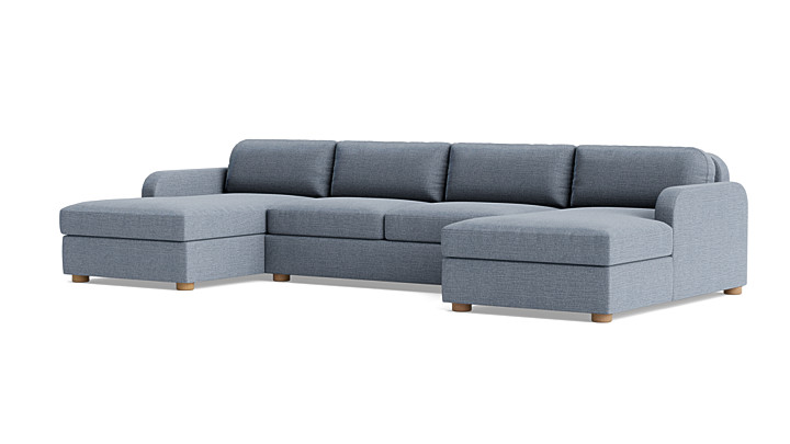 Archie Double Chaise Sectional rendering