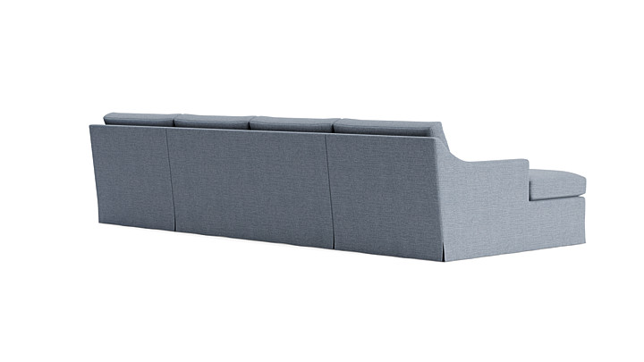 Vera Skirted Double Chaise Sectional rendering