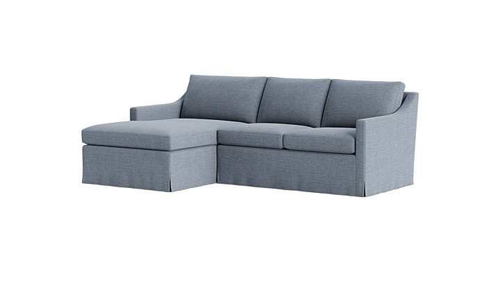 Vera Skirted Sofa With Chaise rendering