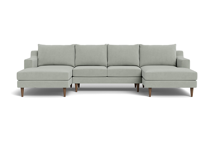 Alex MCM Double Chaise U Sectional Sofa