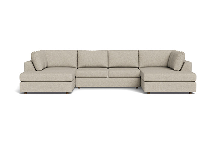 Daphne Deep Double Bumper Chaise Sectional