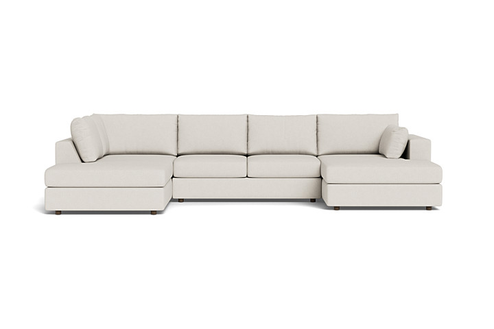 Daphne Deep U Sectional with Bumper & Chaise