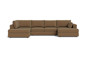 Daphne U Sectional with Bumper & Chaise