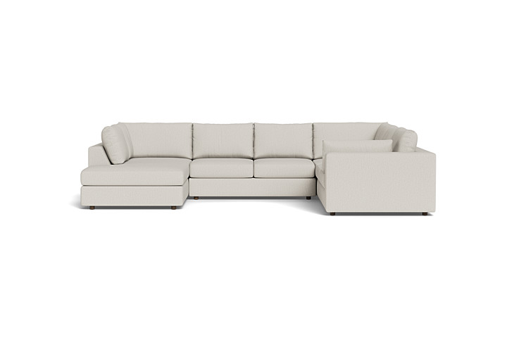 Daphne U Sectional with Bumper Chaise