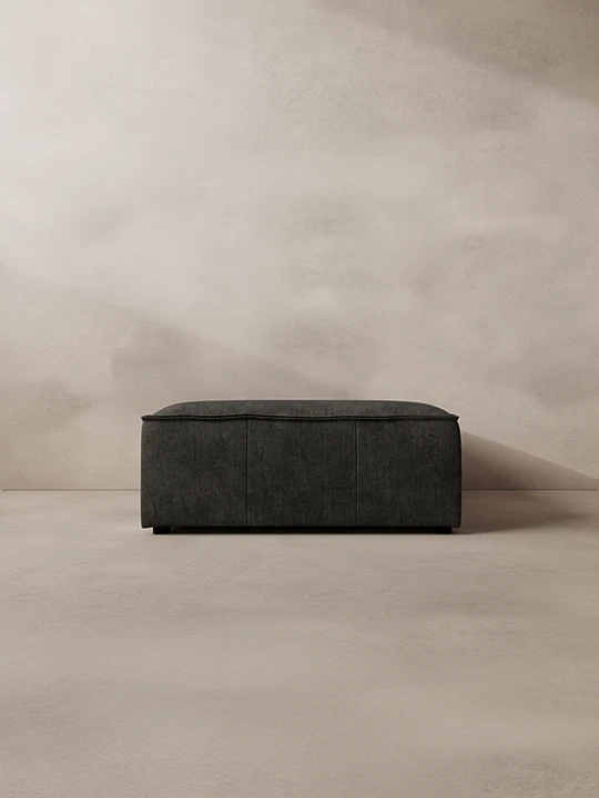 Congo Leather Ottoman