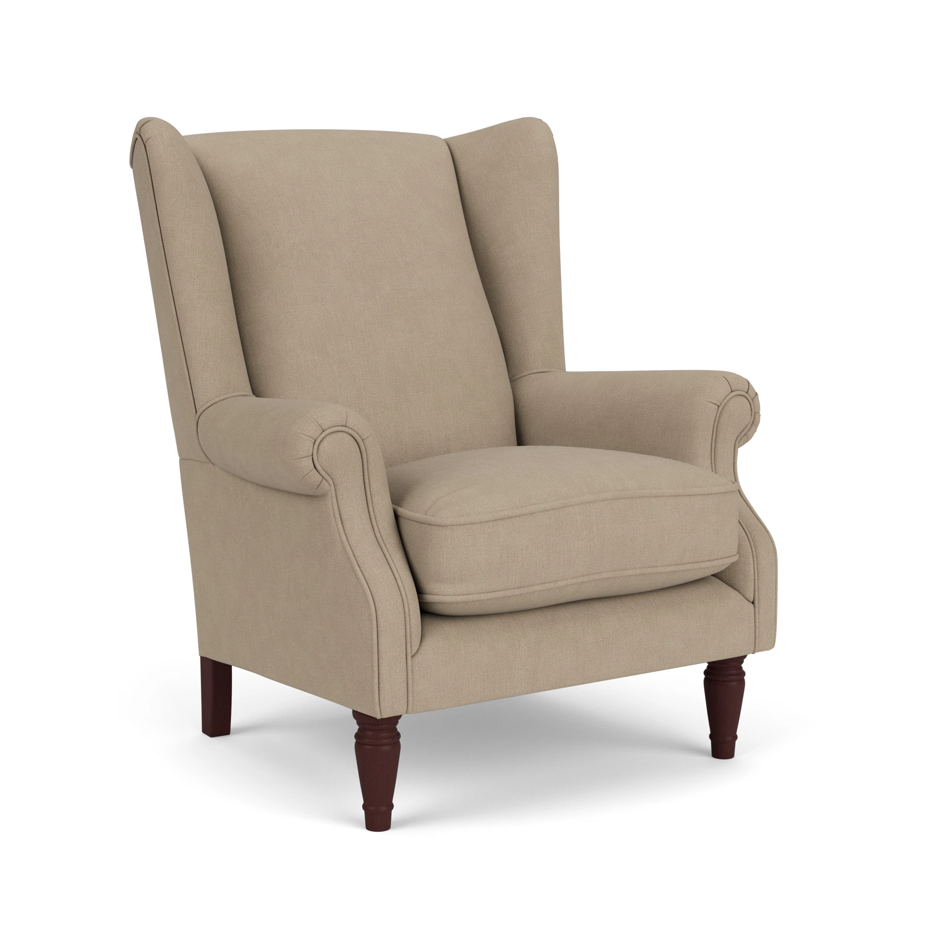 Alice Armchair in House Linen Mix - Natural with Light legs
